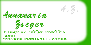 annamaria zseger business card